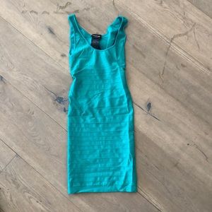 Body con green dress